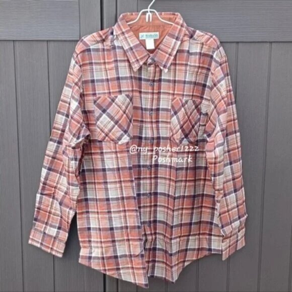 *๐ฅ๐ฒ๐ท๐ฝ๐ช๐ฐ๐ฎ ๐๐๐๐๐๐ Flannel Shirt XL Orange/Brown - Picture 1 of 5